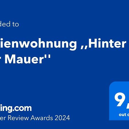 Ferienwohnung ,,Hinter Der Mauer" Hildburghausen Kültér fotó
